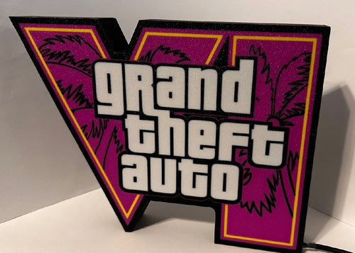 Grand Theft Auto VI Inspired LED Light Box